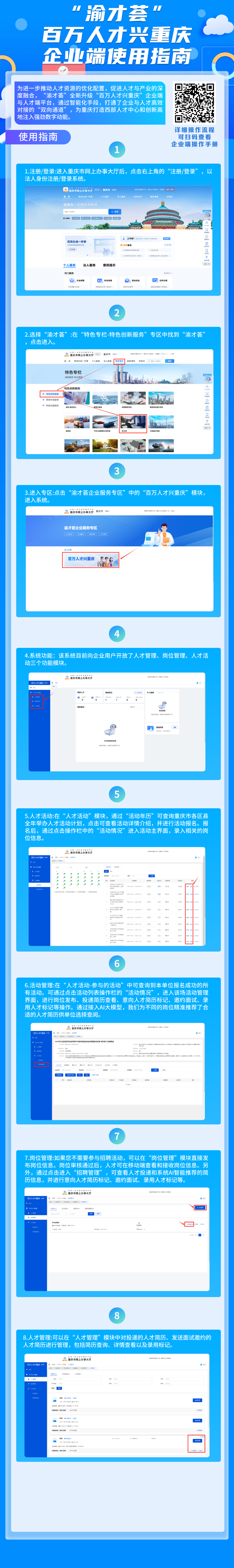 企业端使用指南。重庆市人力社保局 供图